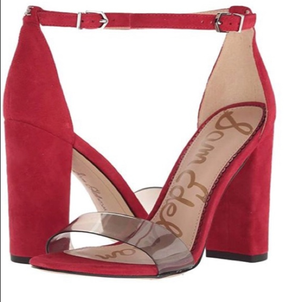 Sam Edelman Red Yaro Heels 9.5 Brand New